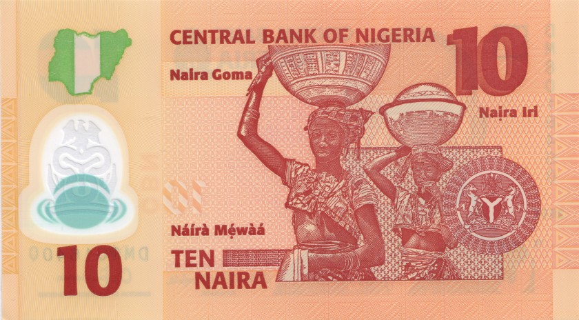 Nigeria P39 10 Naira 2018 UNC
