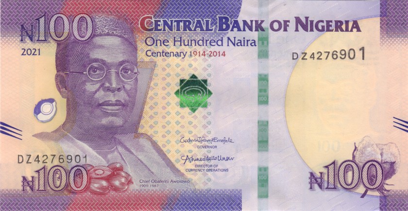 Nigeria P41c 100 Naira 2021 UNC