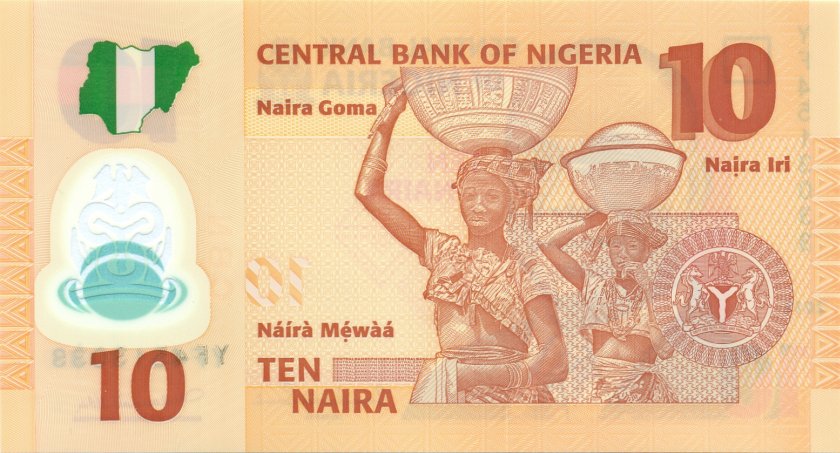 Nigeria P39c 10 Naira 2011 UNC