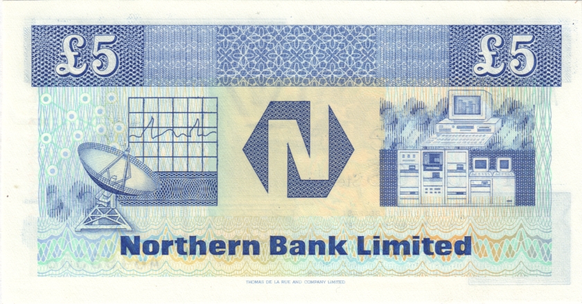 Northern Ireland P193a 5 Pounds Sterling Northern Bank Limited 1989 UNC