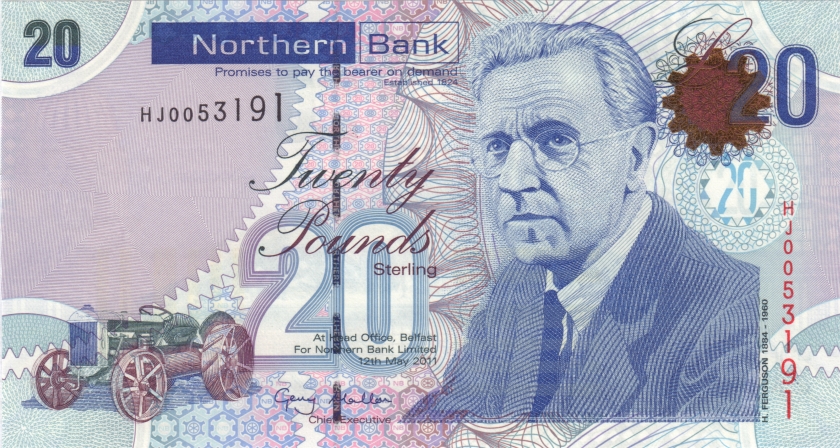 Northern Ireland P211b 20 Pounds Sterling Northern Bank 2011 UNC