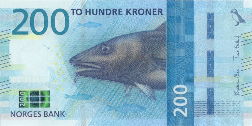 Norway P55 200 Kroner 2016 UNC
