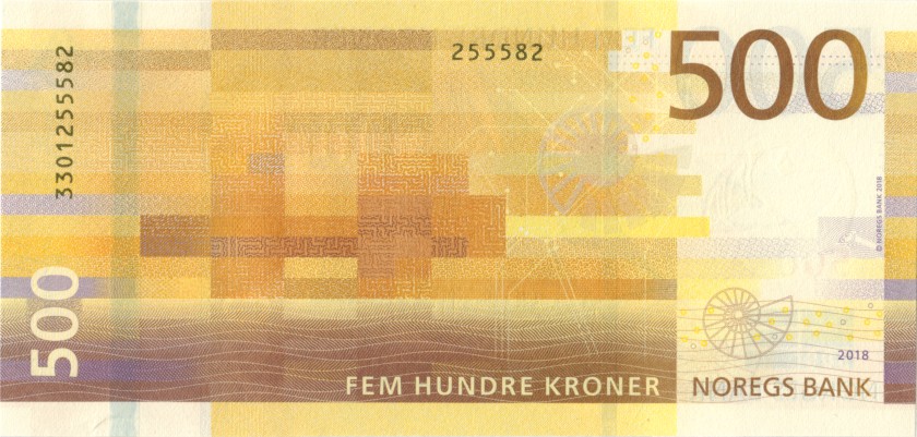 Norway P56 500 Kroner 2018 UNC