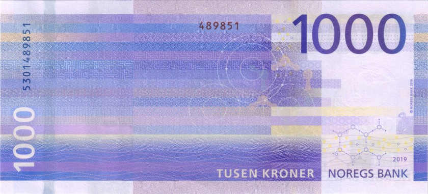 Norway P-W57 1.000 Kroner 2019 UNC