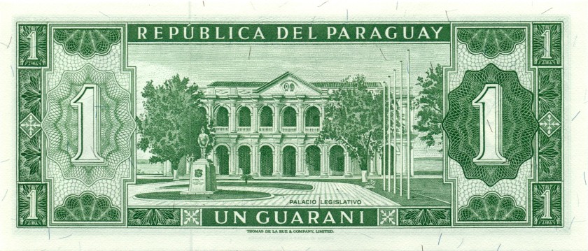 Paraguay P193b 1 Paraguayan Guaraní 1963 UNC