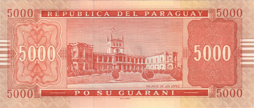 Paraguay P223a 5.000 Paraguayan Guaraníes 2005 UNC
