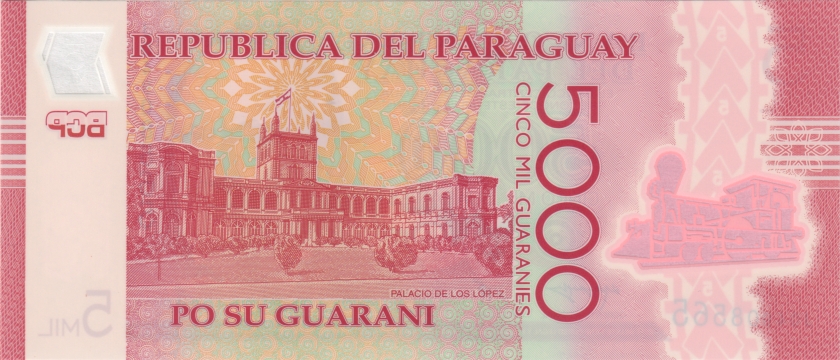 Paraguay P234d 5.000 Paraguayan Guaranies 2022 UNC