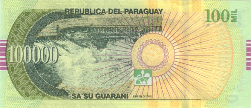 Paraguay P240c 100.000 Paraguayan Guaraníes 2017 UNC