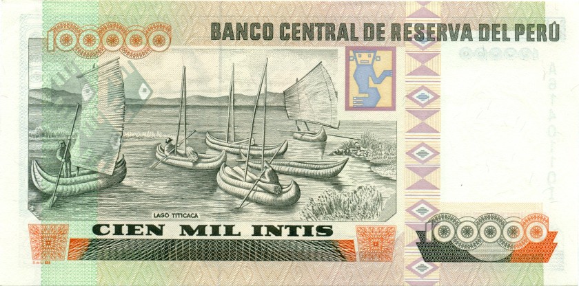 Peru P145 100.000 Intis 1989 UNC