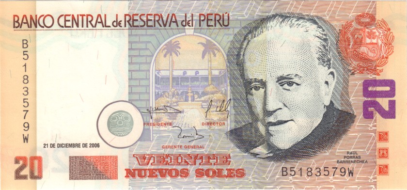 Peru P176c 20 Nuevos Soles 2006 UNC