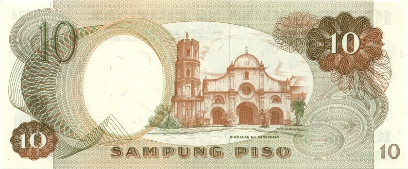 Philippines P144a 10 Philippines Pesos 1969 UNC