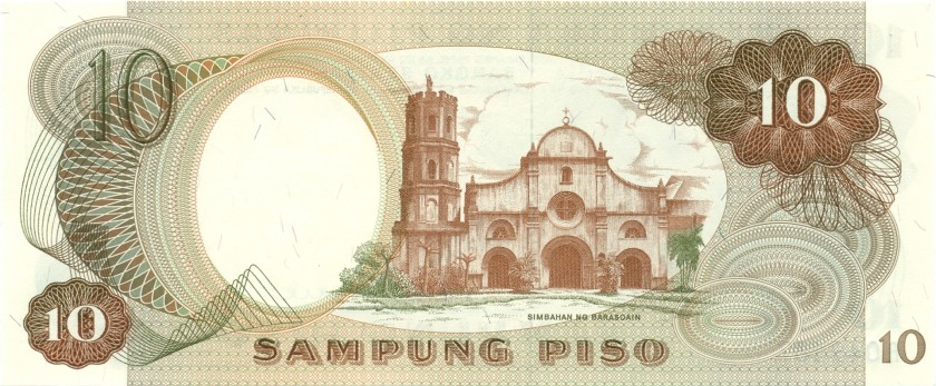 Philippines P144b 10 Philippines Pesos 1969 UNC