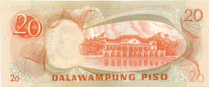 Philippines P155 20 Philippines Pesos 1970 UNC