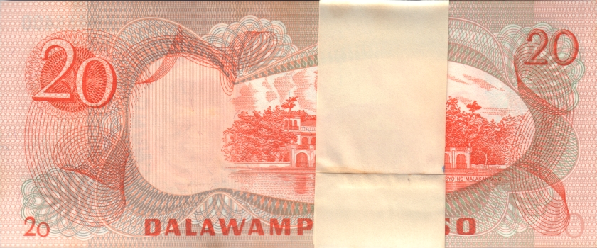 Philippines P162c 20 Philippines Pesos 1978 Bundle 100 pcs UNC