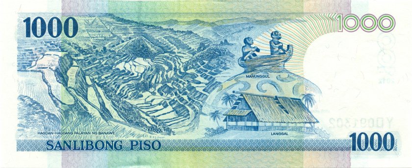 Philippines P197d 1.000 Philippines Pesos 2012 UNC