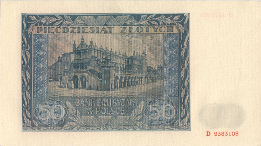Poland P102 50 Złotych 1941 UNC