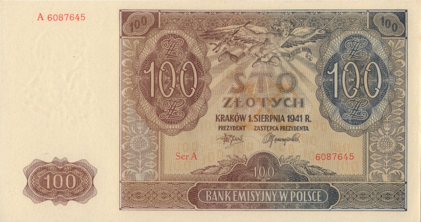 Poland P103 100 Złotych 1941