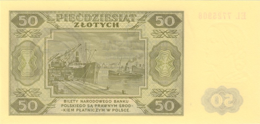 Poland P138 50 Złotych 1948 UNC