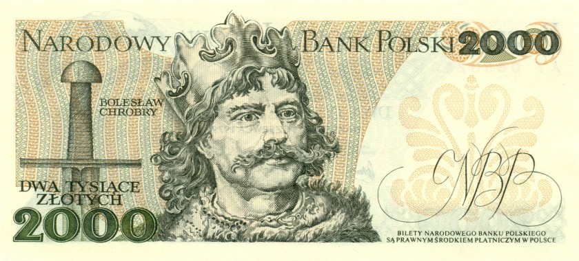 Poland P147b 2.000 Złotych 1979 UNC