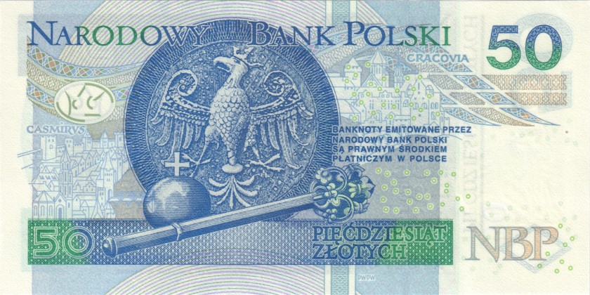 Poland P185b 50 Złotych 2017 UNC