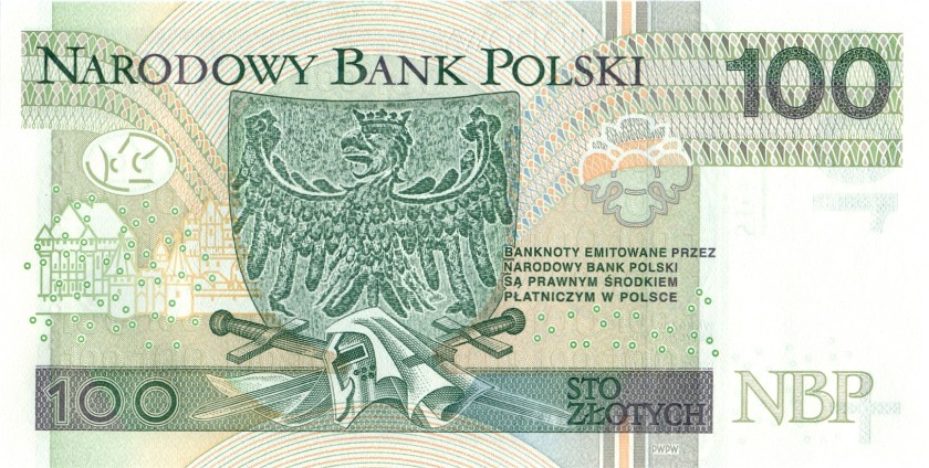 Poland P186 100 Złotych 2012 UNC