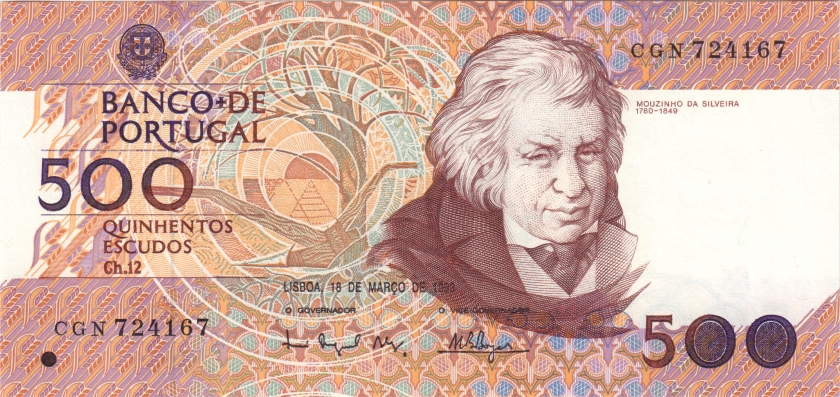 Portugal P180e(6) 500 Escudos 1993 UNC