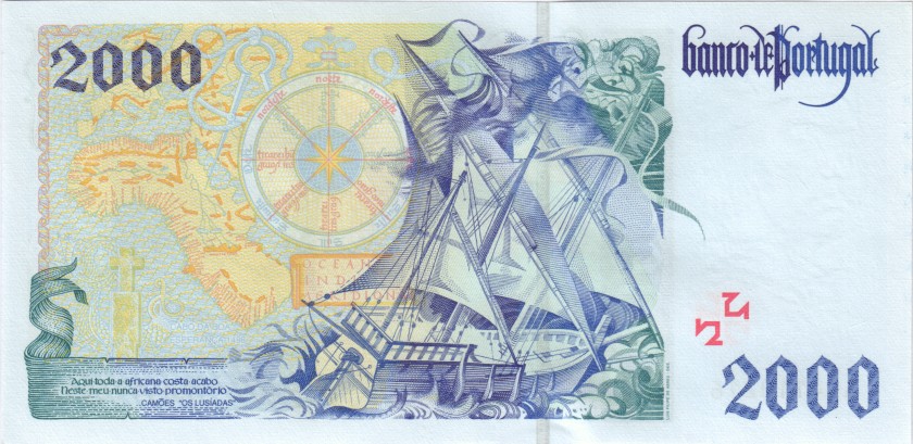 Portugal P189a(4) 2.000 Escudos 1995 UNC