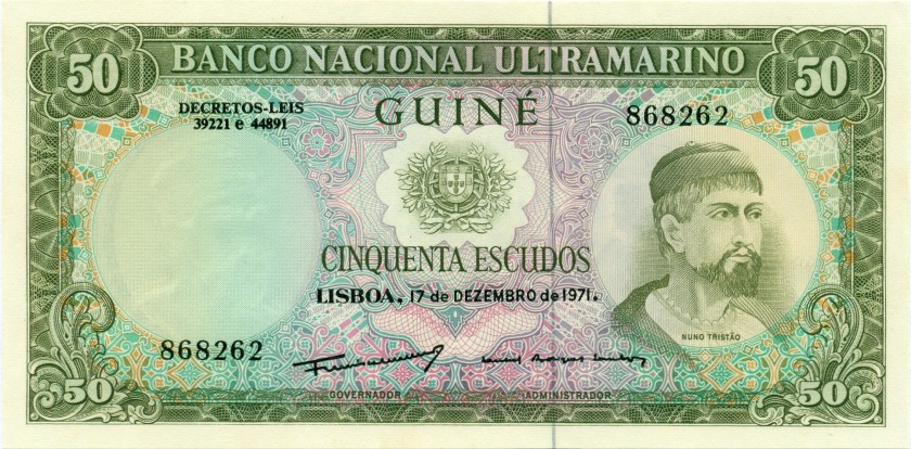 Portuguese Guinea P44 50 Escudos 1971 UNC