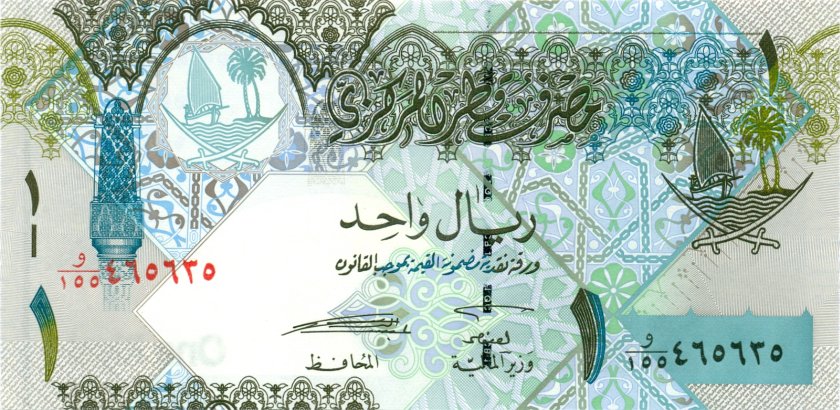 Qatar P28(1) 1 Riyal 2008 UNC