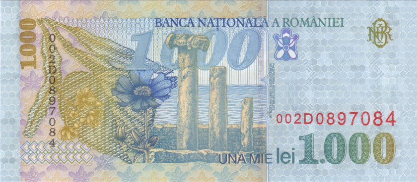 Romania P106(2) 1.000 Lei 1998 (2000) UNC