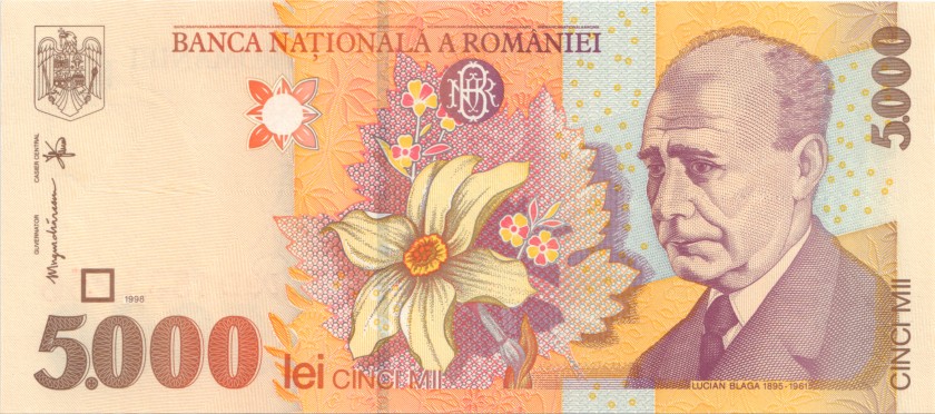 Romania P107b 5.000 Lei 1998 (2000) UNC