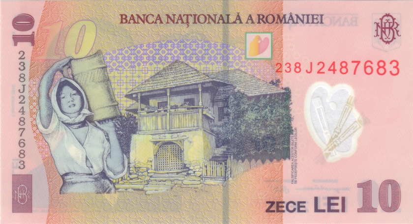 Romania P119 10 Lei 2023 UNC