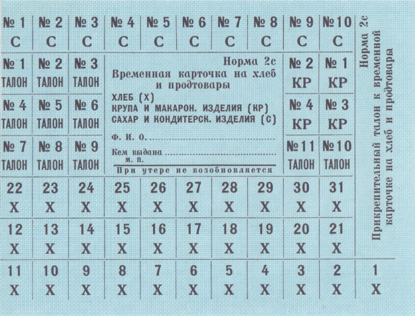 Russia PNL 1960 - 1980 17 Food Coupons UNC/UNC-