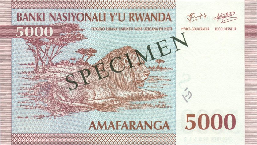 Rwanda P23s-P28s SPECIMENS UNC