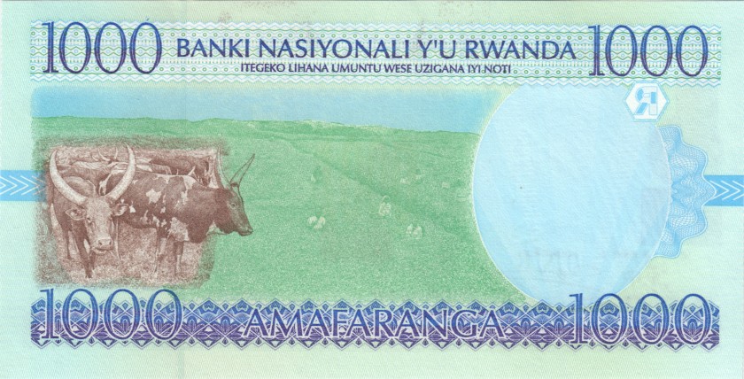 Rwanda P27a 1.000 Francs 1998 UNC