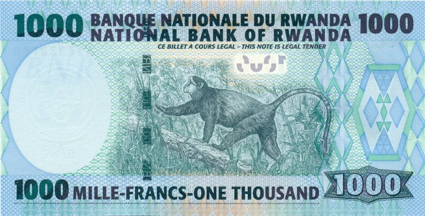 Rwanda P31b 1.000 Francs / Amafaranga 2008 UNC