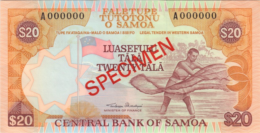 Samoa P33as, P34as, P35as 5, 10, 20 Tala 3 banknotes SPECIMENS 2002 UNC