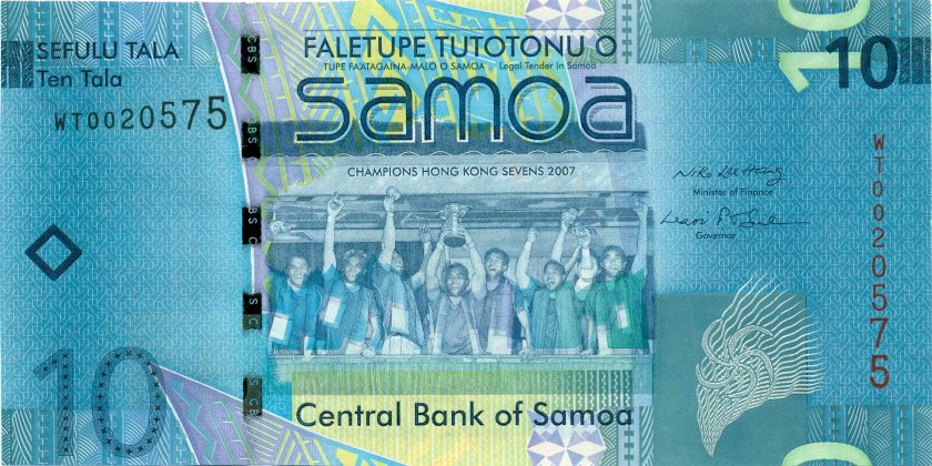 Samoa P39a 10 Tala 2008 UNC