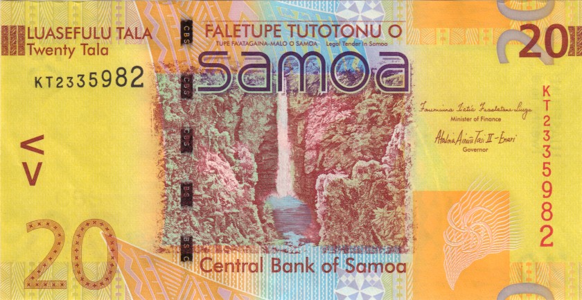Samoa P40b 20 Tala 2012 UNC