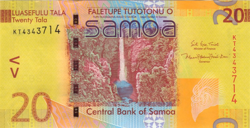 Samoa P40c 20 Tala 2017 UNC