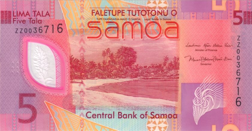 Samoa P-W47r REPLACEMENT 5 Tala 2023 UNC