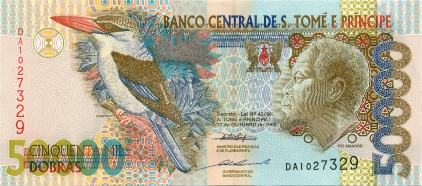 Sao Tome and Principe P68a 50.000 Dobras 1996 UNC
