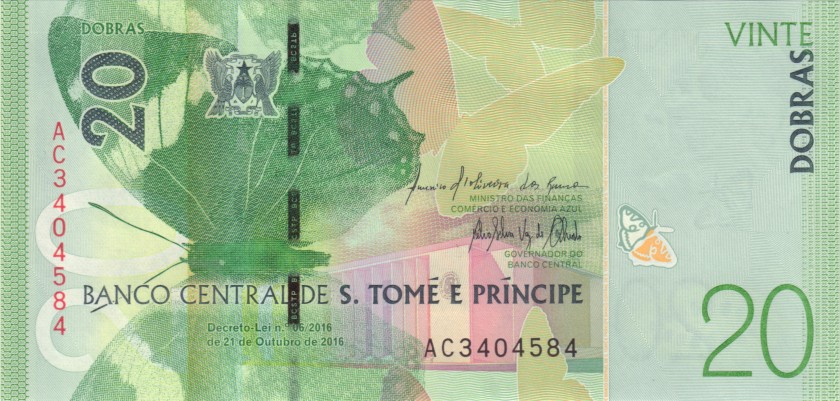 Sao Tome and Principe P72 20 Dobras 2016 UNC