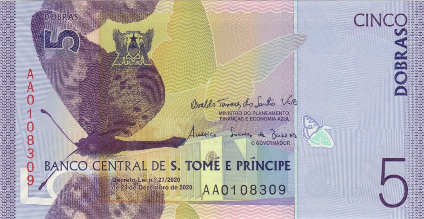 Sao Tome and Principe P-W76 5 Dobras 2020 UNC