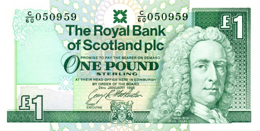 Scotland P351c 1 Pound Sterling 1996 UNC