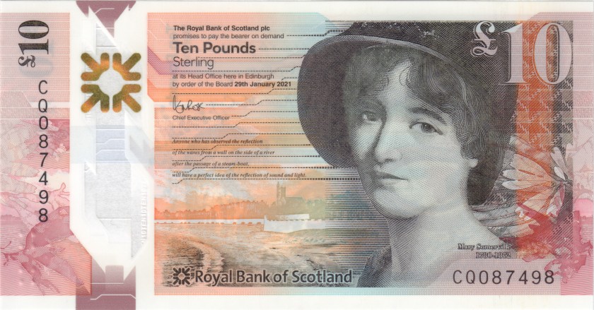 Scotland P371 10 Pounds Sterling Royal Bank of Scotland 2021 UNC