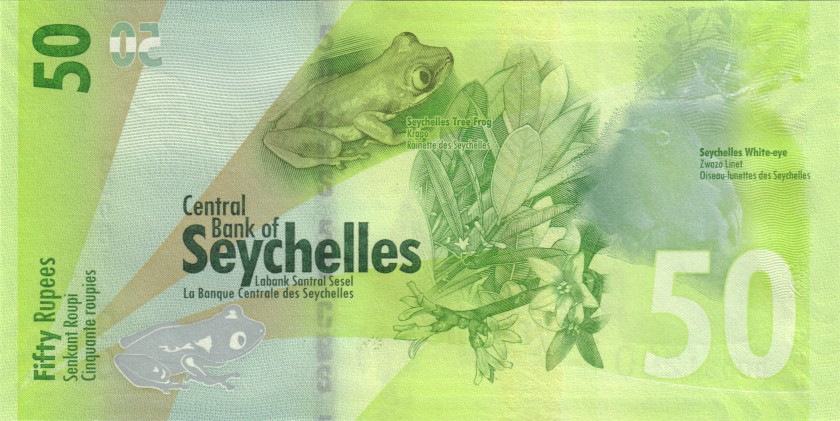 Seychelles P49 50 Rupees 2016 UNC