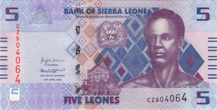 Sierra Leone P-W36 5 Leones 2022 UNC
