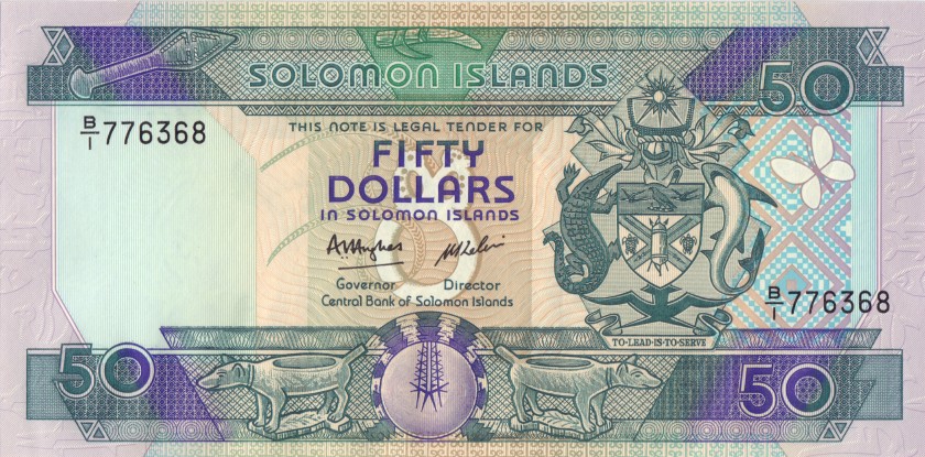 Solomon Islands P17 50 Dollars 1986 UNC