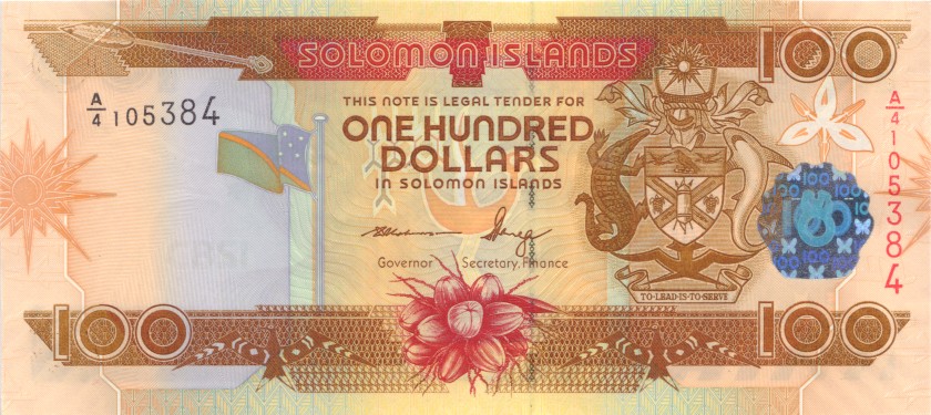 Solomon Islands P30(3) 100 Dollars 2009 UNC